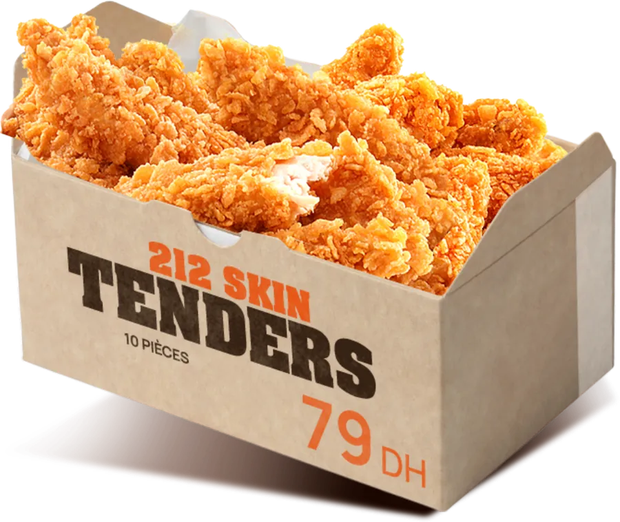 212 Skin Tenders dans leur box kraft